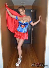 Sexy MILF Eva Notty sports cum on her tits while removing a Superman costume  - 6/15 - Hentai Cosplay