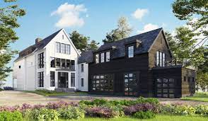 Custom Waterfront Farmhouse Rendering In 2021 Farmhouse Exterior Modern Farmhouse Exterior Farmhouse Style House