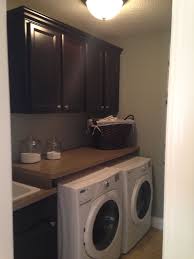 Then you have the option of adding 1 or 2 longer sides, if you want to hide more of the machines. Counter Above Washer Dryer Sink Next To Washer Diy Countertops Countertops Kitchen Countertops