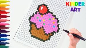 Risunki Po Kletochkam Keks Pirozhnoe How To Draw Cupcake Pixel Art Risunki Legkie Risunki Raskraski