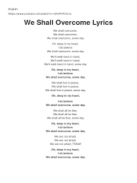 We are constantly adding new song lyrics so be sure to. We Shall Overcome Engl Dt Hindi Bengali Lyrics