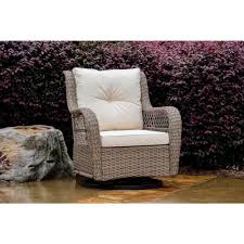 tortuga outdoor rio vista swivel wicker outdoor rocking chair with beige cushion rio swv gldr ch the home depot outdoor wicker rocking chairs outdoor rocking chairs glider chair