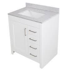 5% coupon applied at checkout. Home Decorators Collection Westcourt 31 In W X 22 In D Bath Vanity In White With Stone Effect Vanity Top In Pulsar With White Sink Wt30p2v5 Wh The Home Depo White Sink