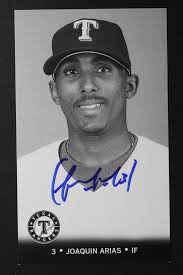 Joaquin Arias Autograph Texas Rangers 3x5 2006 Promo Photo Fan Fest Signed  Card