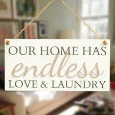 Hang this pretty wall sign in the entryway of your laundry room. Our Home Has Endless Love Laundry Wooden Home Decor Hanging Laundry Room Sign Ebay