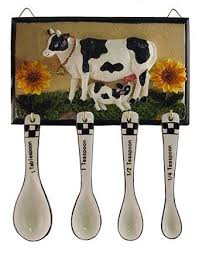 Measuring Spoons Cow Kitchen Cow Kitchen Decor Cow Decor