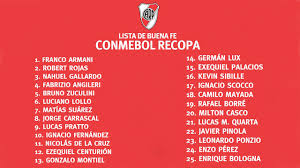 Torneos de clubes mundial de clubes recopa intercontinental copa suruga uafa cup champions liga de campeones fem. La Lista De Buena Fe De River Para La Recopa Sudamericana Superdeportivo Com Ar