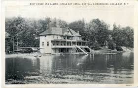 Eagle bay hotel offers 128 accommodations with complimentary bottled water and coffee/tea makers. Boat House And Casino Eagle Bay Hotel Central Adirondacks Eagle Bay N Y Postcard