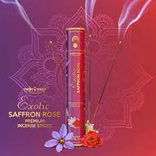 Saffron Rose Premium Incense Sticks Video Incense Packaging Sweet Box Design Incense Sticks