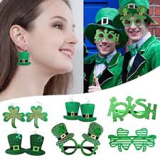 Set decorativ de Ziua Sf. Patrick, 28 piese, baloane verzi, bannere,  abtibilduri irlandeze, steaguri pentru tort