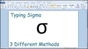 How To Type Sigma Symbol In Microsoft Word Youtube