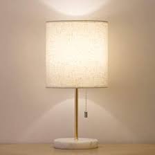 Haitral Bedside Table Lamp Small Nightstand Lamp With Marble Base Lamp For Bedroom Office Girls Room Gold Table Lamps Amazon Canada
