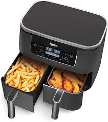 For larger items, like breaded fish fillets, flip them instead. Amazon Com Ninja Dz201 Foodi 6 In 1 2 Basket Air Fryer With Dualzone Technology 8 Quart Capacity And A Dark Grey Stainless Finish Kitchen Dining