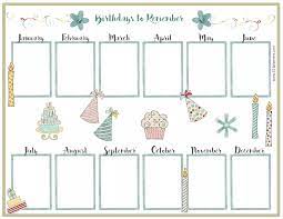 Create a blank birthday card. Free Birthday Calendar Template Printable Customizable
