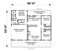 Plan 22537dr one story 2 bed house with an open floor plans cabin new. One Story House Plans Single Story Floor Plans Design