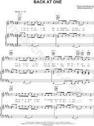 Brian Mcknight Back At One Sheet Music In B Major Transposable Download Print Sku Mn0033500