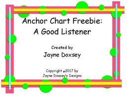 Good Listening Chart Worksheets Teaching Resources Tpt