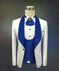 Even though your tuxedo is navy blue, it's still a tuxedo, and that means black dress shoes. Morili Groom Suit Gold Navy Blue Men Suits Custom 3 Piece Slim Fit Wedding Suits Blazer For Men Mma203 Buy Men Suits 3 Pieces Blazers For Men Mens Suits 3 Piece Slim Fit