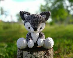 Stuffed Wolf Plush Animals Woodland Nursery Baby Shower Gift Etsy