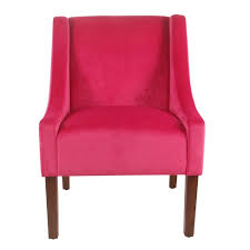 Transform any corner into a cozy reading nook with an armchair or a. Modern Velvet Swoop Arm Accent Chair Pink Homepop Target