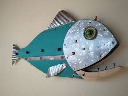 Pin On Beach Bar Beach Art Fish Home Decor Wall Art Sculpture Handmade Steampunk Art Deco Fishing