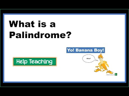 What Is A Palindrome Vocabulary Lesson Youtube