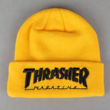 Embroidered Logo Skate Beanie Yellow Black Yellow Beanie Embroidered Logo Beanie Outfit