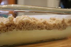 new york style crumb cake baking in