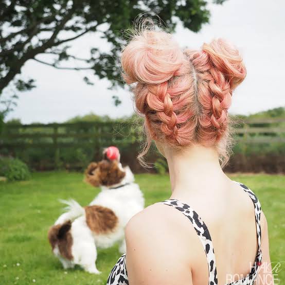 DIY Braided Space Buns Tutorial - Hair Romance