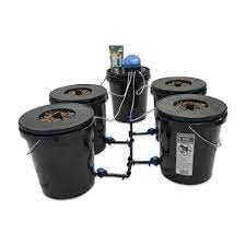Grow1 Deep Water Culture Dwc 4 Bucket Reservoir Complete Kit