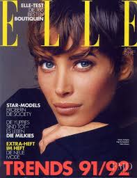 Cover of Elle Germany with Christy Turlington, August 1991 (ID:8079)|  Magazines