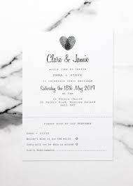 Rustic Fingerprint 3 In 1 Wedding Invitation Rsvp Info Etsy Wedding Invitations Rsvp Personalised Wedding Stationery Wedding Invitations
