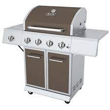Dyna Glo 52 000 4 Burner Propane Gas Grill With Side Burner Burnished Bronze 646 Sq Ft Side Burner 369 Gas Grill Propane Grill Propane Gas Grill
