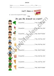 Want to make some delicious homemade icecream from scratch? Do You Like Broccoli Ice Cream Esl Worksheet By Veram