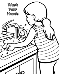 These days in basic there is a Washing Hands Coloring Pages Best Coloring Pages For Kids Coloring Home