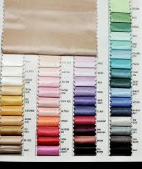 bridal satin fabric color chart 1 yard choice color from chart wedding dress formal home decor flowers