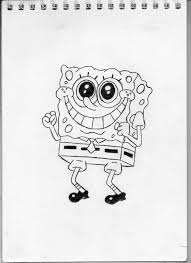Spongebob Squarepants Pen Drawing Pen Drawing Drawings A Level Art