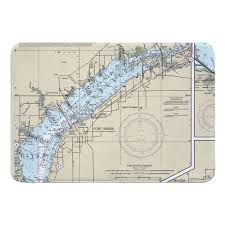 Fl Fort Myers Fl Nautical Chart Memory Foam Bath Mat