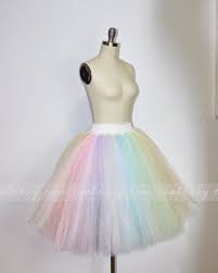 Pastel Rainbow Midi Tulle Skirt Puffy Rainbow Tutu Etsy In 2020 Tulle Midi Skirt Rainbow Dress Rainbow Skirt