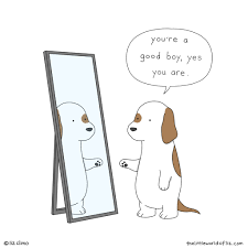 Sometimes We Need A Little Positive Self Talk Liz Climo Comics Cute Comics Funny Dog Memes