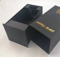 Custom Luxury Whisky Wine Gift Packaging Black Cardboard Drawer Slide Box