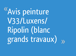 En cas de contact avec la peau : Avis Peinture V33 Luxens Ripolin Blanc Grands Travaux 8 Messages