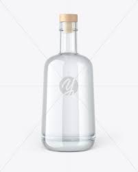 Download Gold Tequila Bottle With Wooden Cap Mockup In Bottle Mockups On Yellow Images Object Mockups