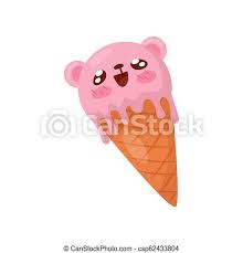 Je dessine principalement des petits dessins (kawaii ou autres) ou des portraits (animation, manga, jeux videos, acteurs). Rose Mignon Nourriture Caractere Glace Kawaii Vecteur Illustration Fond Blanc Cone Gaufre Dessin Anime Creme Canstock