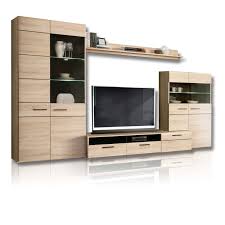 Moderne wohnwand in eiche sonoma nachbildung. Wohnwand Eiche Sonoma Wenge Led Beleuchtung Online Bei Roller Kaufen