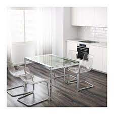 Ikea Us Furniture And Home Furnishings Extendable Glass Dining Table Extendable Table Transparent Chair