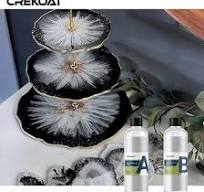 Résine Époxy Artisanale 1L Ensemble Époxy Cristal pour Revêtement de Table  d'Art