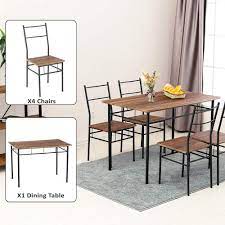 Wooden chairs with simple design will complete this table. Cheap Dining Table With Chair Set Simple Dining Kitchen Room Wood Four Chairs Furniture Buy 4 Chairs Wood Dining Table Black Metal Kitchen Room Sets Simple Design Dining Table With Chair Set Product
