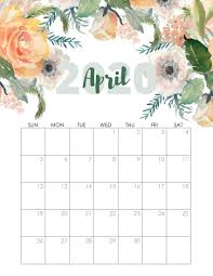 Floral April 2020 Calendar In 2020 Calendar Printables Calendar Wallpaper Kids Calendar