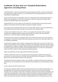 +44 20 7815 3000 факс: Landmark Uk Plea Deal Over Standard Bank Bribery Approved Investing Home By Romanticpiffle365 Issuu
